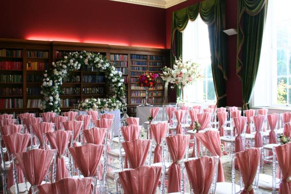 Wedding ceremony in  library at  Ditton Manor one of the best African Wedding Venues near London