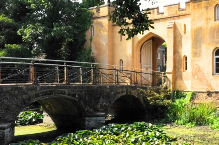 moat surrounding historic ditton manor