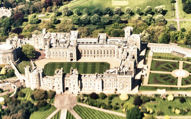 Aerial view of Windsor Castle in Berkshire